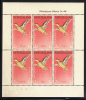 New Zealand 1959 MNH Scott #B57a Minisheet Of 6 Health Stamps - Tete Birds - Nuevos