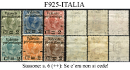 Italia-F00925 - 1890 - Sassone: N.50/55 (++) MNH - "Se C'era, Non Si Vede" - Privi Di Difetti Occulti. - Mint/hinged