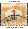 Italia-F00929 - 1870 - Segnatasse - Sassone: N.3 (o) - Privo Di Difetti Occulti. - Strafport