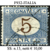 Italia-F00932 - 1870 - Segnatasse - Sassone: N.13 (o) - Privo Di Difetti Occulti. - Strafport
