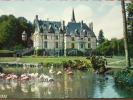 76 - CLERES - Parc Zoologique De Clères - Le Château Et Les Flamants Roses. (CPSM) - Clères