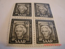 GERMANY, SAAR, MICHEL# 273, BLOCK OF 4, & #272 PAIR, ALL MINT OG - Unused Stamps