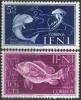 1953 Ifni  Fish Marine Life Poissons  Yvert 73/74  PESCI MEDUSA JELLYFISH MH - Ifni