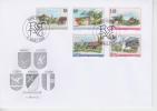 Liechtenstein YT 1170/4 FDC : Armoiries De Village - Briefe U. Dokumente