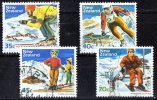 New Zealand 1984 Skiing Set Of 4 Used - Usati