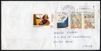 SPAGNA 2005 - BUSTA VIAGGIATA PER L'ITALIA - VELAZQUEZ / PITTURA / FISICA / BAMBINI - Storia Postale