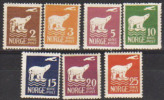 Norvegia - 1925 - Serie Completa 7 Val. - Nuova * - Nuevos