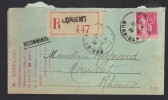 FRANCE 1934 N° 289 Obl. S/lettre Entiére Recommandée - 1932-39 Vrede