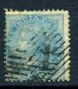 India QV 1856 ½ Anna Blue, No Watermark, Good Used (D) - 1858-79 Compagnie Des Indes & Gouvernement De La Reine