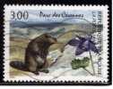 Rodents, Beaver, Animals 3.00f France Used 1996 , National Park Series, Nature, - Nager