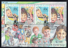 New Zealand Scott #B152a Used Souvenir Sheet Of 4 Health Stamps - Child Safety - Usati