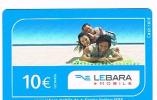 GERMANIA (GERMANY) - LEBARA MOBILE  (GSM RECHARGE) - FAMILY ON THE BEACH      - USED °- RIF. 5839 - Cellulari, Carte Prepagate E Ricariche