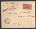 FRANCE 1917 N° 119 Obl. S/Lettre Entiére Recommandée - 1900-27 Merson