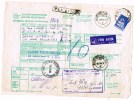 Italia-Romania Storia Postale Via Aerea 12.11.80 Pacchi Postali Italia/Bucarest  £. 800 + 2 X £.150 + L 1 Posta Romana - Colis Postaux