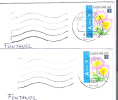 Belgique, 2 Lettres De CHARLEROI Avec Timbre Carnet Fleur Non Dentelé En Haut & Bas , TB - Covers & Documents