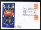 RB 834 - 1979 GB FDC 10p Gutter Pair (Chambon) Printing - Windsor Postmark - 1971-1980 Decimal Issues