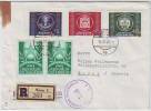 Österreich 1949, ANK 955- 957, 75 Jahre Weltpostverein (UPU) Auf Rekobrief In Die Schweiz, Mit AK - Covers & Documents