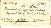 Poland Prephilatelic Cover/full Letter LASK In Black To KALISZ 1840 - ...-1860 Préphilatélie