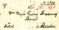 Poland Prephilatelic Cover/full Letter NIESZAWA In Red To BRZESC 1859 - ...-1860 Voorfilatelie