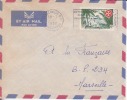 BRAZZAVILLE R.P. - MOYEN CONGO - 1957 - Afrique,colonies Francaises,avion,lettre,f Lamme,marcophilie - Brieven En Documenten