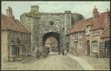 "Land Gate, Rye",   A C1935  Salmon Postcard (no 3078), Based On A Painting By  'A R Quinton'. - Rye