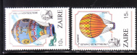 Zaire 1984 Manned Flight Bicentennial 2v MNH - Nuovi