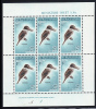 New Zealand Scott #B59a MH Miniature Sheet Of 6 Health Stamps - Kotare (sacred Kingfisher) - Neufs