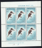 New Zealand Scott #B59a MH Miniature Sheet Of 6 Health Stamps - Kotare (sacred Kingfisher) - Marine Web-footed Birds