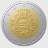 SPAGNA ESPANA 2 EURO COMMEMORATIVI 2012 10º ANNIVERSARIO INTRODUZIONE IN CIRCOLAZIONE MONETE EURO  FDC Da  ROTOLINO - Slovenia