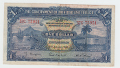 TRINIDAD & TOBAGO 1 Dollar 1939 VF+ Banknote P 5b 5 B - Trinidad Y Tobago