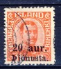 ##D1729. Iceland 1923. Official. Michel 43. Cancelled(o) - Dienstmarken