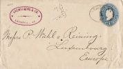 6052# UNITED STATES ENTIRE FRANKLIN Used LOUISVILLE KY 1890 => RARE For LUXEMBOURG EUROPE See Scan COVER - Storia Postale
