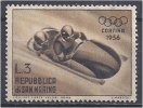 SAN MARINO 1956 Winter Olympics - 3l - Bobsleighing MNG - Unused Stamps