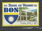 NAURU 1981 - NAURU BANK - MH  LIGHTLY MINT HINGED - Nauru