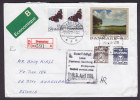 Denmark Registered Recommandée Einschreiben BRØNSHØJ Label 1993 Cover To Estonia Butterfly Papillon Schmetterling - Lettres & Documents