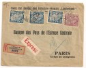 Lettre - TCHCOSLOVAQUIE - LIBEREC-REICHENBERG Càd à Pont/100 Rouge+200 Bleux3+300 Brun - 1923 - Brieven En Documenten