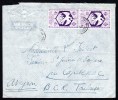 AEF - Lettre Affranchie Avec Une Paire Du N°161 (YT151) - Storia Postale