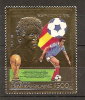 Timbre Or ** MNH Centrafrique YT A 287 Coupe Monde Foot Ball  1998 M. Platini - 1998 – France