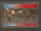 Timbre Or ** MNH Centrafrique YT A 268 JO Los Angélès 1984 Saut E Hauteur - Summer 1984: Los Angeles