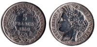 ** 5 FRANCS CERES  1850 A Argent TTB  *A166* - 5 Francs