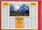 CALENDRIER 1966 LE LAUTERET HAUTES ALPES  IMPRIMEUR OBERTHUR - Grand Format : 1961-70