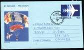 1983 Australia Aerogram Sent To Canada. Parachuting.  (V01040) - Fallschirmspringen