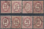 1875 REGNO USATO SERVIZIO DI STATO 8 VALORI - RR9858 - Dienstzegels