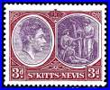 ST KITTS & NEVIS KING GEORGE VI SC# 84//SG #73 PERF 13:12 OG MLH CV£22 (D0136) - St.Kitts And Nevis ( 1983-...)