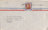 6073# NOUVELLE ZELANDE LETTRE PAR AVION CHRISTCHURCH 1948 HOUSES FARMS SELL TO A SERVICE NEW ZEALAND MACOMB ILLINOIS USA - Cartas & Documentos