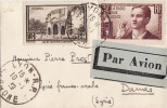 6076# Y&T N° 389 + 418 / LETTRE PAR AVION Obl LYON RHONE 1939 Pour LYCEE FRANCO ARABE DAMAS SYRIE SYRIA - Brieven En Documenten