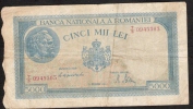 ROMANIA  P56  5000 LEI  15 DEC. 1944   VF     NO P.h. - Roumanie