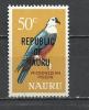 NAURU 1968 - BIRD 50 OVERPRINTED - MH  LIGHTLY MINT HINGED - Nauru