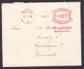 Deutsches Reich HAMBURG 1938 Meter Stamp Cover No. 8870 R. LUDOLPHS Schiffsmakler Shipsmail From M/S Boringia - Machines à Affranchir (EMA)