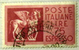 Italy 1957 Express Delivery 75l - Used - Poste Exprèsse/pneumatique